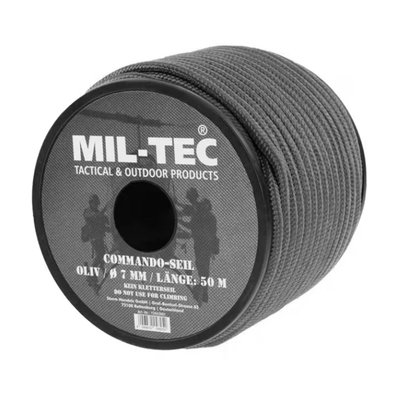 Мотузка Mil-Tec® Commando 50 м х 7 мм — black 15942002-007 фото
