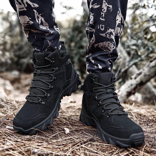 Военно-тактические водонепроницаемые кожаные ботинки BLACK р. 45 1629-45 фото