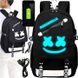 Рюкзак зі світловідбивними елементами з USB Чорно-синій, 35 літрів 2470 фото 3