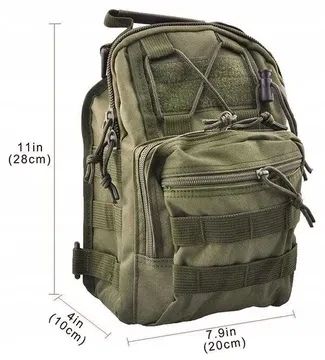 Тактична сумка Рюкзак на плече GREEN CAMO 629 фото