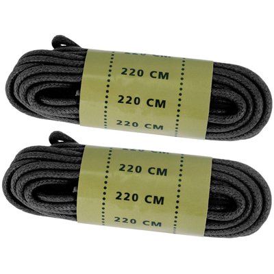 Шнурки 2 пары Восковые Mil-Tec® 220 см. Black 12914502 фото