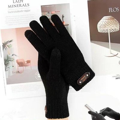 Перчатки для Смартфона зимние, сенсорные перчатки Black 2243 фото