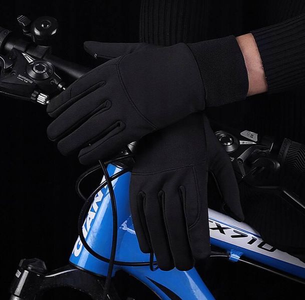 Рукавички для Смартфона зимові водостійкі, сенсорні рукавиці Чорні розмір 143 фото