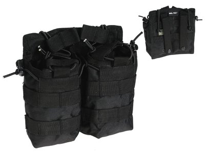 Подвійна сумка для магазинів 7,62 AK M14 MOLLE — Black Mil-Tec® 13497002 фото