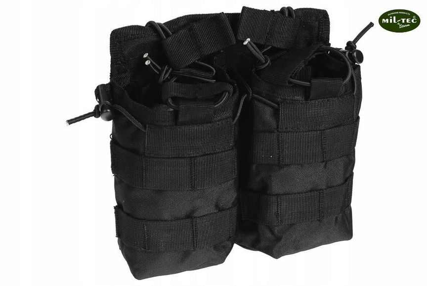 Подвійна сумка для магазинів 7,62 AK M14 MOLLE — Black Mil-Tec® 13497002 фото