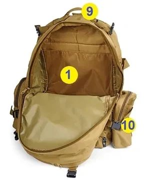 Тактичний рюкзак для виживання 4 в 1 об'ємом 50 л COYOT 642 фото