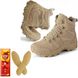 Військово-тактичні водонепроникні шкіряні черевики COYOT і зігрівальні устілки 10 пар KT-1243-46 фото 1