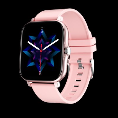 Смарт часы фитнес браслет с силиконовым ремешком, Bluetooth, Розовый 378 фото