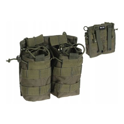 Двойная сумка для магазинов 7,62 AK M14 MOLLE - Oliv Mil-Tec® 13497001 фото