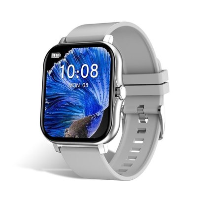 Смарт годинник фітнес браслет з силіконовим ремінцем, Bluetooth, Блакитний 377 фото
