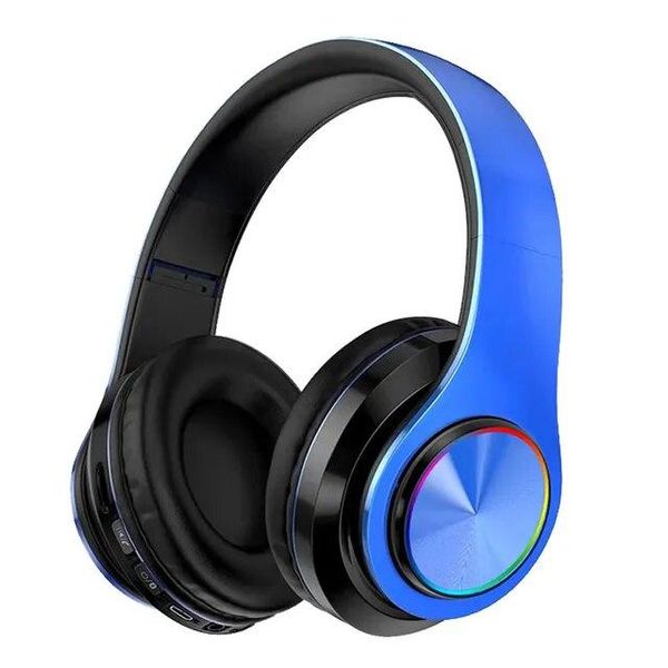 Бездротові Bluetooth Навушники B39 з глибокими басами для телевізора Сині 2449-1 фото