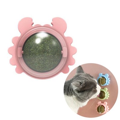 Іграшка для котів, кошача м'ята Кулька що обертається Рожевий 1611 фото