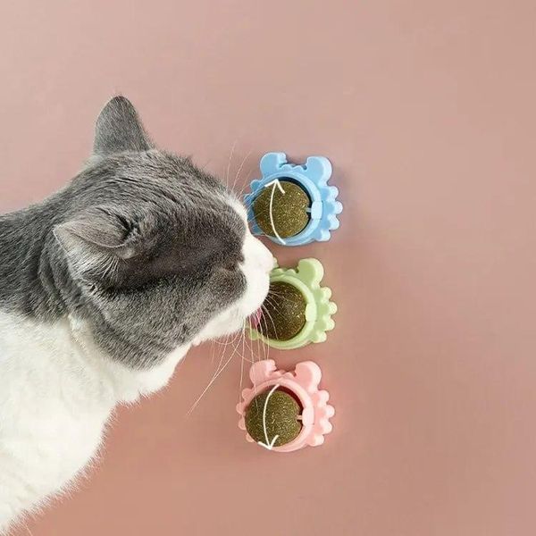 Іграшка для кішок, котяча м'ята Обертова кулька Салатова 1610 фото