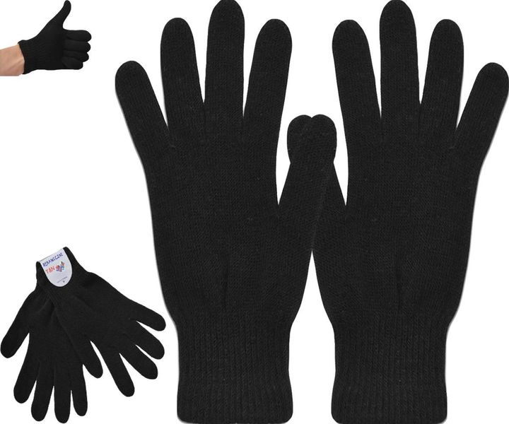 Жіночі теплі рукавички Чорні 1220 фото
