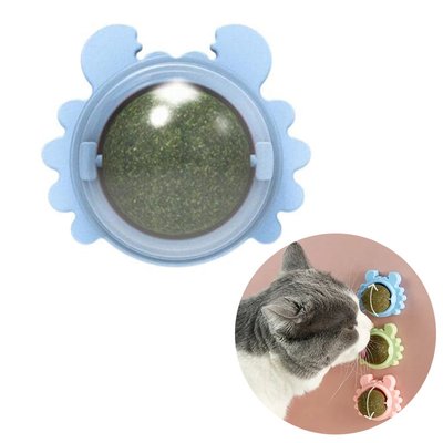 Игрушка для кошек, кошачья мята Вращающийся шарик Синий 1609 фото