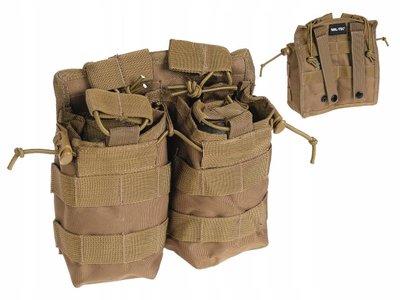 Двойная сумка для магазинов 7,62 AK M14 MOLLE - COYOTE Mil-Tec® 13497019 фото
