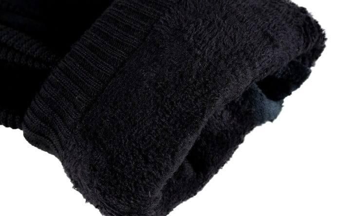 Рукавички чоловічі чорні замшеві сенсорні зимові 1216 фото
