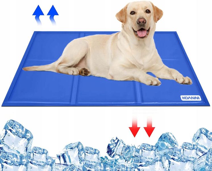 Охолоджувальна лежанка для собаки KOANNI 100 cm x 70 см Синя 2406 фото