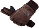 Тактильні зимові чоловічі замшеві рукавички коричневого кольору 1214 фото 4