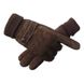 Тактильні зимові чоловічі замшеві рукавички коричневого кольору 1214 фото 1
