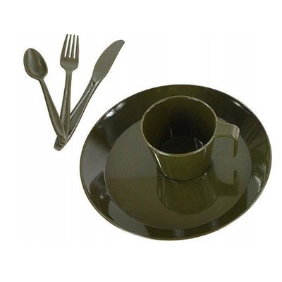 Туристический набор посуды Mil-Tec® на 1 персону OLIV 14681000 фото