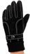 Чоловічі замшеві зимові рукавички чорні Touch 1213 фото 3