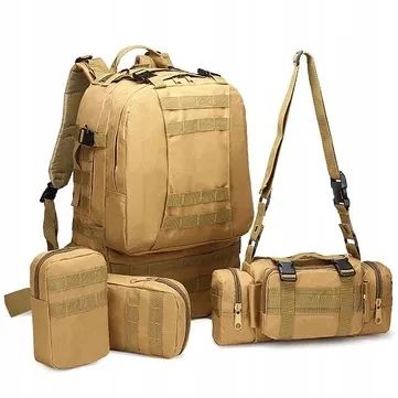 Тактичний рюкзак для виживання 4 в 1 об'ємом 50 л OLIV 640 фото