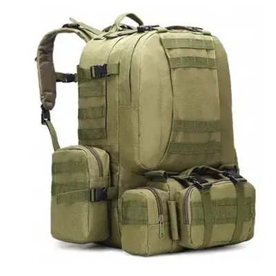 Тактический рюкзак для выживания 4 в 1 объемом 50 л OLIV 640 фото