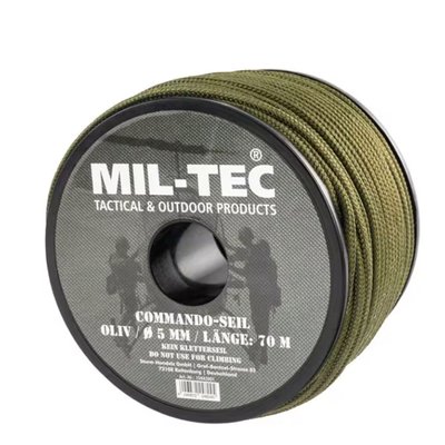 Веревка Mil-Tec® Commando 70 м x 5 мм - olive 15942001-005 фото