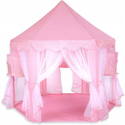 Палатка детская для дома и сада, дворец, замок Розовый 2413 фото