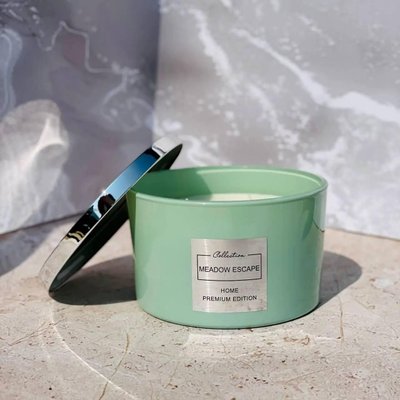 Преміальна ароматична свічка Pepco Aromatherapy Home Premium Edition аромат тропічний коктейль із лічі та гуаяви, 1 кг Зелена SKU31679616 фото