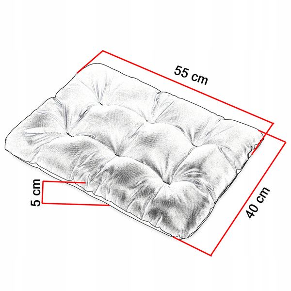 Лежанка-подушка для хатніх тварин 55 см x 40 см Чорна 5903631573095 фото
